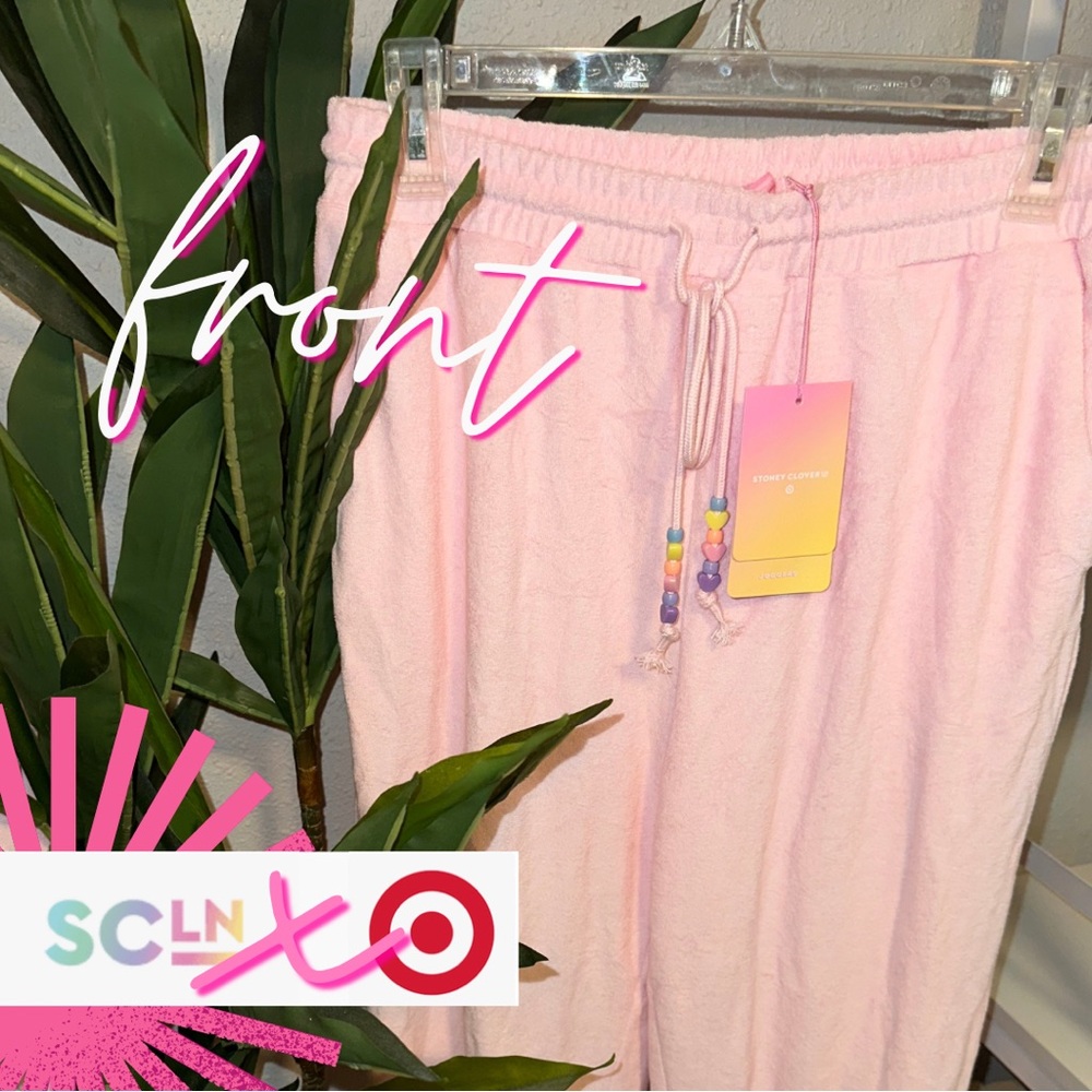 STONEY CLOVER LN. x TARGET pink terry joggers